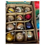 LL - Vintage Shiny Brite and More Glass Christmas Ornaments Assorted Styles and Colors