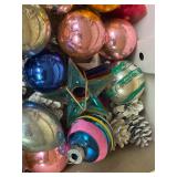 LL - Vintage Shiny Brite and More Glass Christmas Ornaments Assorted Styles and Colors