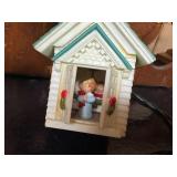 LL - Assorted Wooden Reindeer, Sleigh, Wicker Bells, and Lighted Church Christmas Decorations