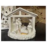 LL - Mikasa Holiday Elegance Nativity, Angel Lantern, and Glass Christmas Tree Decor Set