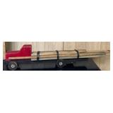 LL - Vintage Wood Toy Logging Truck