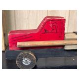 LL - Vintage Wood Toy Logging Truck