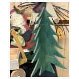 LL - Country Style Christmas Decor Collection with Wooden Trees, Angel and Santa