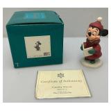 Vintage WDCC Caroler Minnie, Minnie Mouse Figurine In Original Box With COA