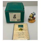 Est. $135.00- $185.00 Vintage WDCC "Wait For Me, Pinoke!" Pinocchio  (JIMMY The Cricket) Figurine In Original Box With COA