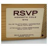 EST. $150.00-$200.00 R.S.V.P. Kenneth Cole NYC After Shave And Cologne Set In Wooden Box (NIB)