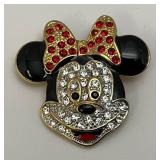 Vintage Collectible DISNEY Bejeweled Minnie Mouse Brooch