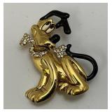 Vintage Collectible DISNEY Bejeweled Pluto Brooch
