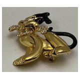 Vintage Collectible DISNEY Bejeweled Pluto Brooch