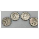 1776-1976 (D) Eisenhower Liberty Bell And Moon One US Dollar Bicentennial Type Two Thin Print