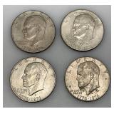 1776-1976 (D) Eisenhower Liberty Bell And Moon One US Dollar Bicentennial Type Two Thin Print