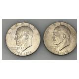 1776-1976 (No Mint Mark) Eisenhower Liberty Bell And Moon One US Dollar Bicentennial Type Two Thin Print