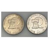 1776-1976 (No Mint Mark) Eisenhower Liberty Bell And Moon One US Dollar Bicentennial Type Two Thin Print