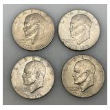 1776-1976 (No Mint Mark) Eisenhower Liberty Bell And Moon One US Dollar Bicentennial Type Two Thin Print