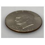 1776-1976 (D) Eisenhower Liberty Bell And Moon One US Dollar Bicentennial Type One Wide Print