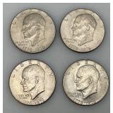 1776-1976 (D) Eisenhower Liberty Bell And Moon One US Dollar Bicentennial Type Two Thin Print