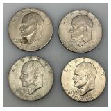 1776-1976 (No Mint Mark) Eisenhower Liberty Bell And Moon One US Dollar Bicentennial Type Two Thin Print
