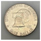 1776-1976 (D) Eisenhower Liberty Bell And Moon One US Dollar Bicentennial Type One Wide Print