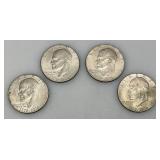 1776-1976 (D) Eisenhower Liberty Bell And Moon One US Dollar Bicentennial Type Two Thin Print