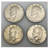 1776-1976 (No Mint Mark) Eisenhower Liberty Bell And Moon One US Dollar Bicentennial Type Two Thin Print