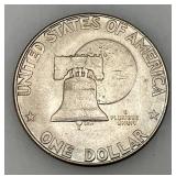 1776-1976 (D) Eisenhower Liberty Bell And Moon One US Dollar Bicentennial Type One Wide Print