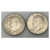 1776-1976 (D) Eisenhower Liberty Bell And Moon One US Dollar Bicentennial Type Two Thin Print