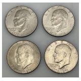 1776-1976 (D) Eisenhower Liberty Bell And Moon One US Dollar Bicentennial Type Two Thin Print