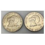 1776-1976 (No Mint Mark) Eisenhower Liberty Bell And Moon One US Dollar Bicentennial Type Two Thin Print