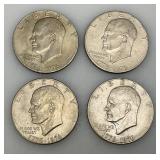 1776-1976 (No Mint Mark) Eisenhower Liberty Bell And Moon One US Dollar Bicentennial Type Two Thin Print