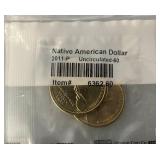 2011 Native American Sacagawea Dollar Set (P&D) (Factory Sealed)