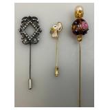 Misc. Vintage Costume Jewelry Brooches, Crosses & More