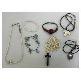 Misc. Vintage Costume Jewelry Brooches, Crosses & More
