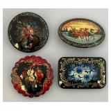Misc. Vintage Hand Painted Russian Brooches