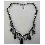 Vintage Black Stone Gothic Style Necklace