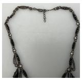 Vintage Black Stone Gothic Style Necklace