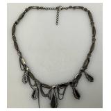 Vintage Black Stone Gothic Style Necklace