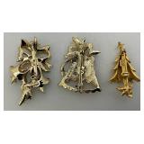 Misc. Vintage Colorful Christmas Brooches