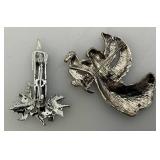 Misc. Vintage Colorful Christmas Brooches