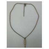 Vintage Swarovski Style Bullet Shaped Spinner Pendant And Necklace