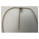 Vintage Swarovski Style Bullet Shaped Spinner Pendant And Necklace