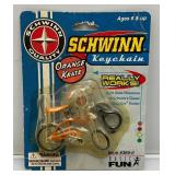 Vintage Schwinn Miniature Die-Cast Key Chain Orange Krate Bicycle Key Chain (NOP)