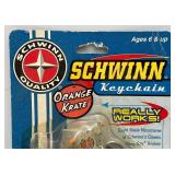 Vintage Schwinn Miniature Die-Cast Key Chain Orange Krate Bicycle Key Chain (NOP)