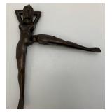 Hand Carved Wooden Polynesian Girl Nut Cracker  12"