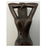Hand Carved Wooden Polynesian Girl Nut Cracker  12"