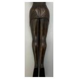 Hand Carved Wooden Polynesian Girl Nut Cracker  12"