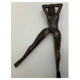 Hand Carved Wooden Polynesian Girl Nut Cracker  12"