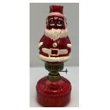 Vintage Ornate Glass Santa Oil Lamp