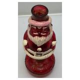 Vintage Ornate Glass Santa Oil Lamp