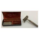 Vintage Razor, Razor Sharpener And Shaving Cream Brush Made In Germany