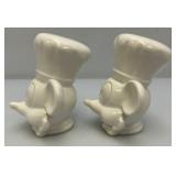 Vintage RARE Chef Mickey, Mickey Mouse Pottery Salt And Pepper Shakers